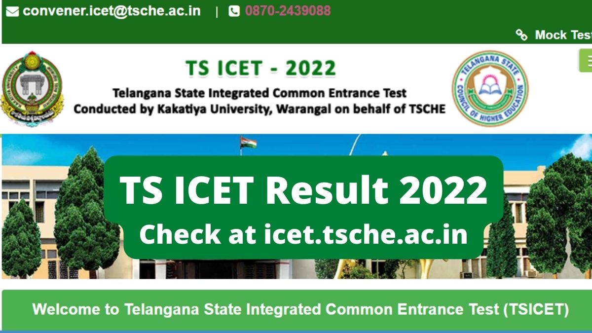 TS ICET Result 2022 (OUT) Telangana ICET 2022 Results Declared at icet