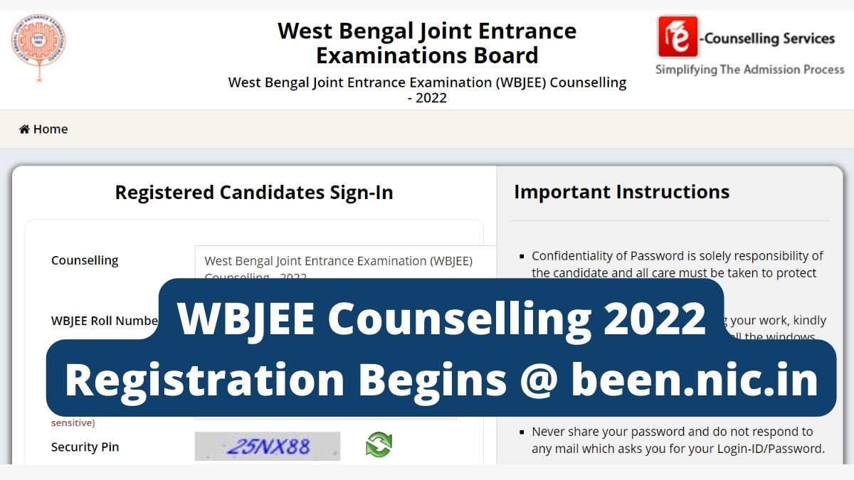WBJEE 2022 Counselling Registration Begins