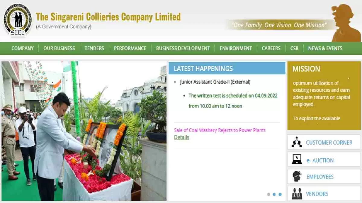 SCCL JA Admit Card 2022