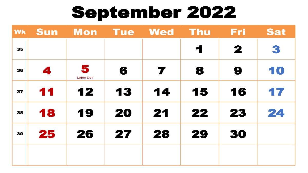 Important Days in September 2022 National and International