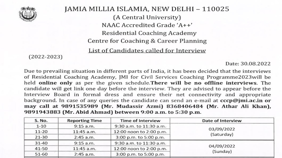 JMI RCA Result 2022 (OUT)