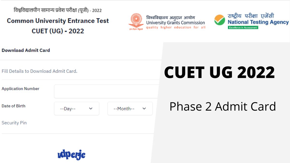 CUET 2022 Phase 2 Admit Card for exams from August 7 to be released ...