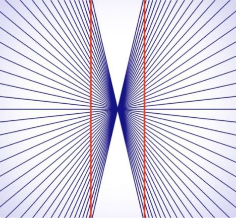 Visual Optical Illusion Test: Are the Red Lines Straight or Curved?