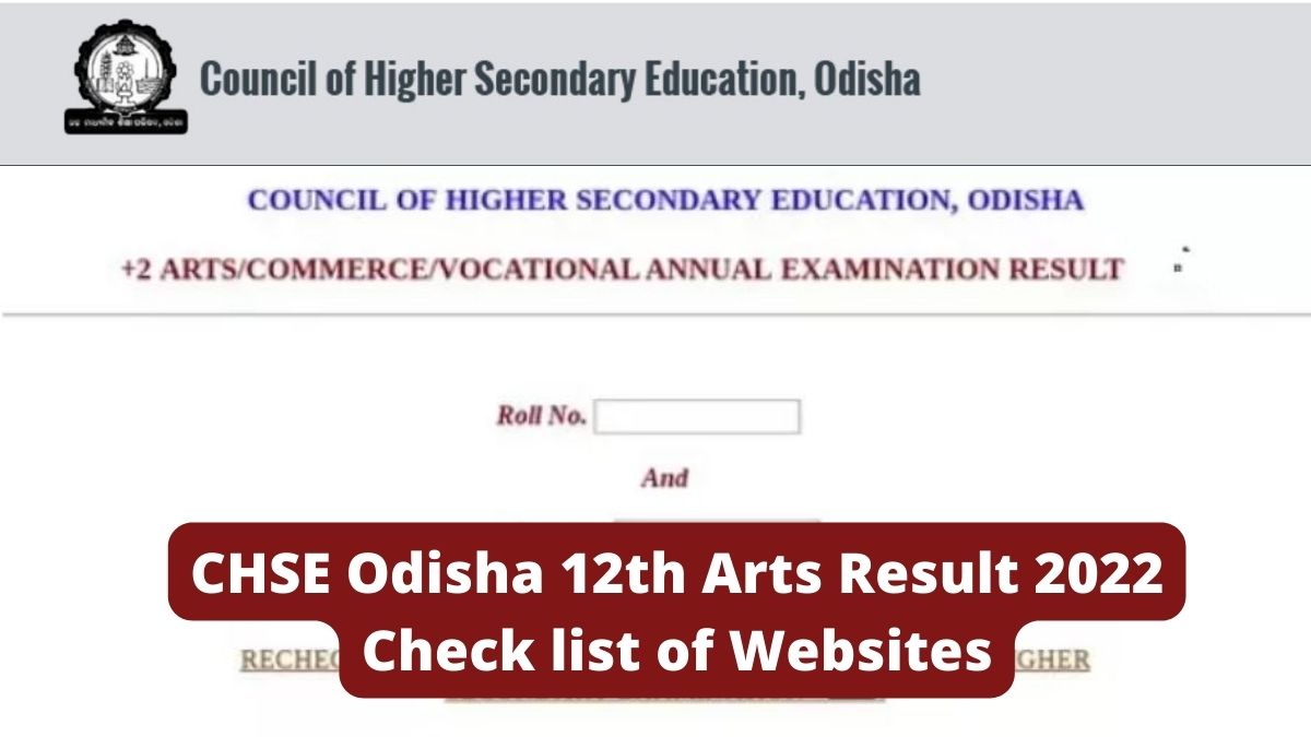 CHSE Odisha 12th Arts Result 2022