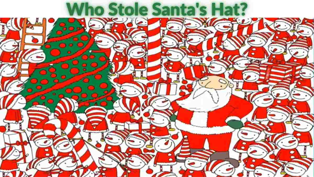 Brain Teaser IQ Test: Ho! Ho! Can You Find Santa’s Missing Hat in 15 Seconds In This December Special? 