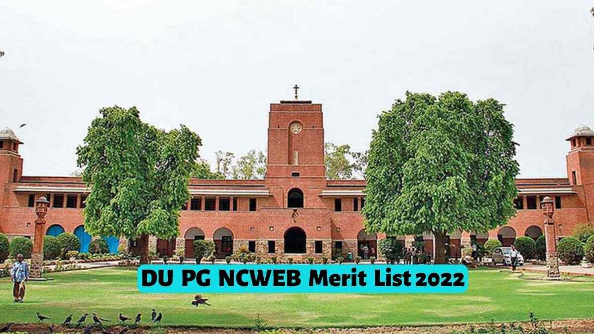 DU PG NCWEB Merit list 2022