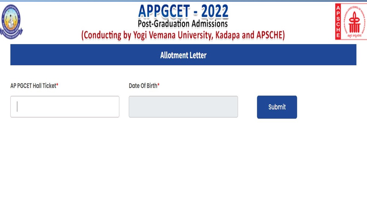 AP PGCET 2022 Seat Allotment Result (OUT)