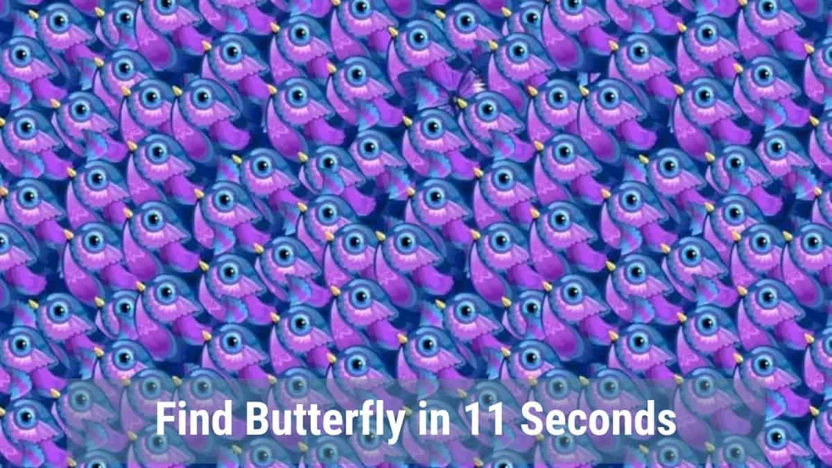 Only 2 out of 10 people can find a butterfly in this optical illusion picture within 11 seconds. Can you?