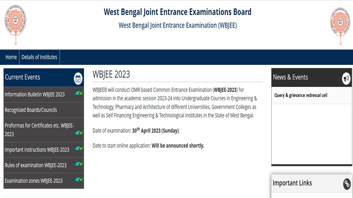 WBJEE 2023 Application Instructions