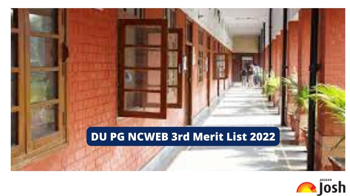 DU PG NCWEB 3rd Merit List 2022 