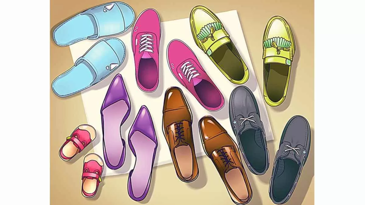 Spot the mistake in the picture of shoes