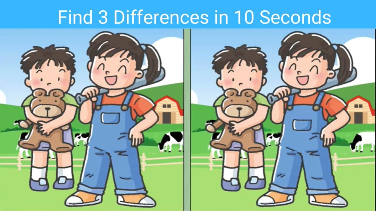 Spot The Difference Can You Spot 3 Differences In 10 Seconds 