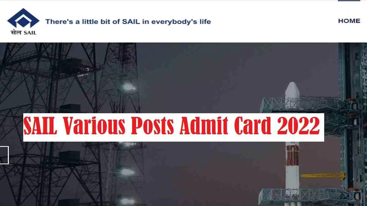 SAIL Operator Admit Card 2022 Download