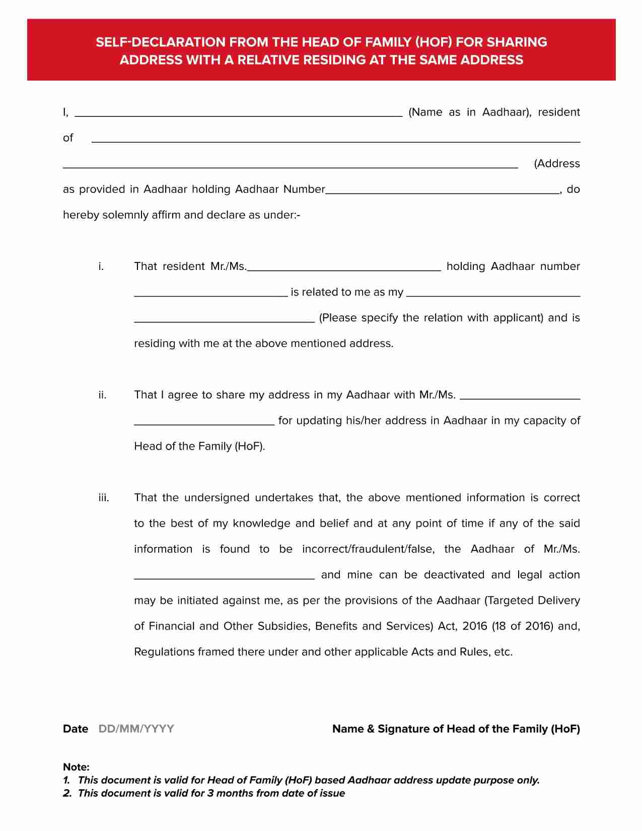Uidai Aadhaar Update