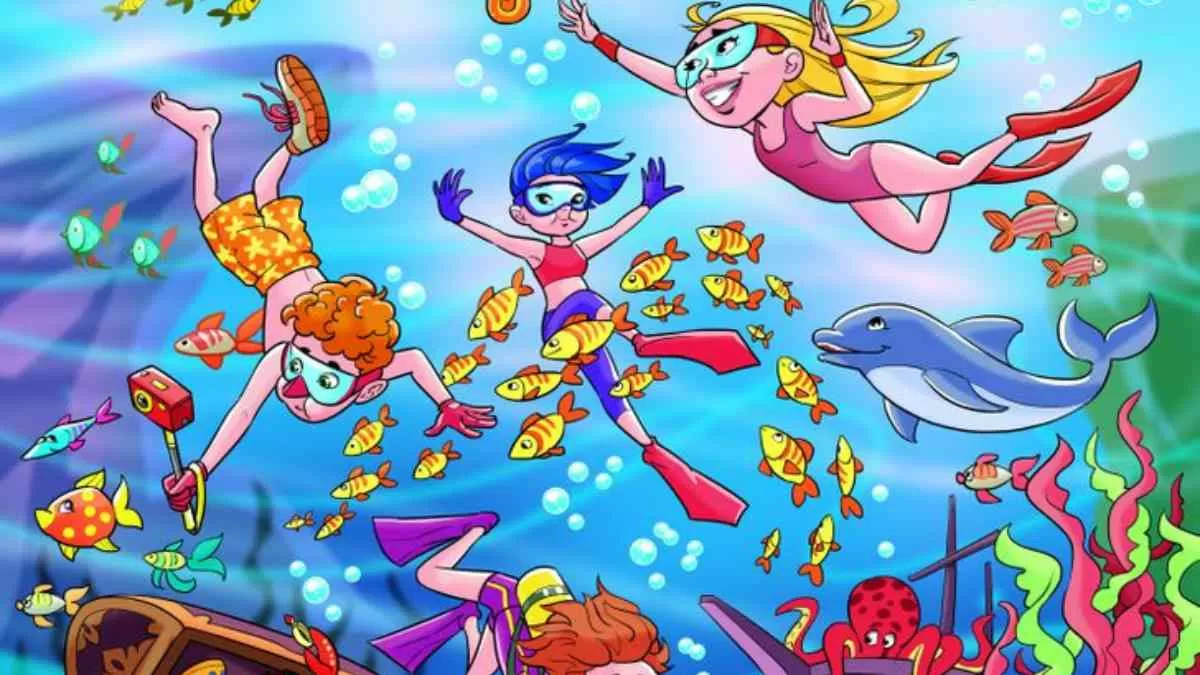 Find the hidden fish in this colorful aquatic brainteaser and you're a  genius
