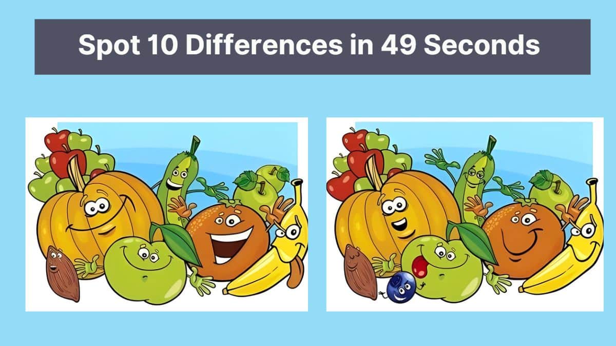 Spot The Difference: Can you spot 10 differences in 49 seconds?