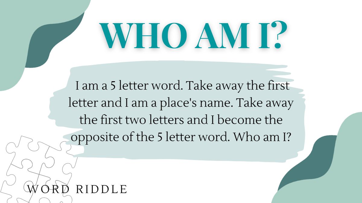Can You Solve This Who Am I Word Riddle? Test Your Intelligence!