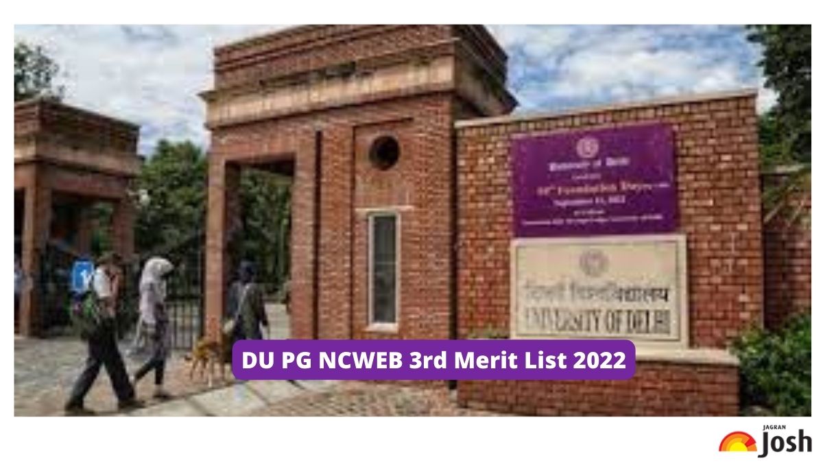 DU PG NCWEB 3rd Merit List 2022 