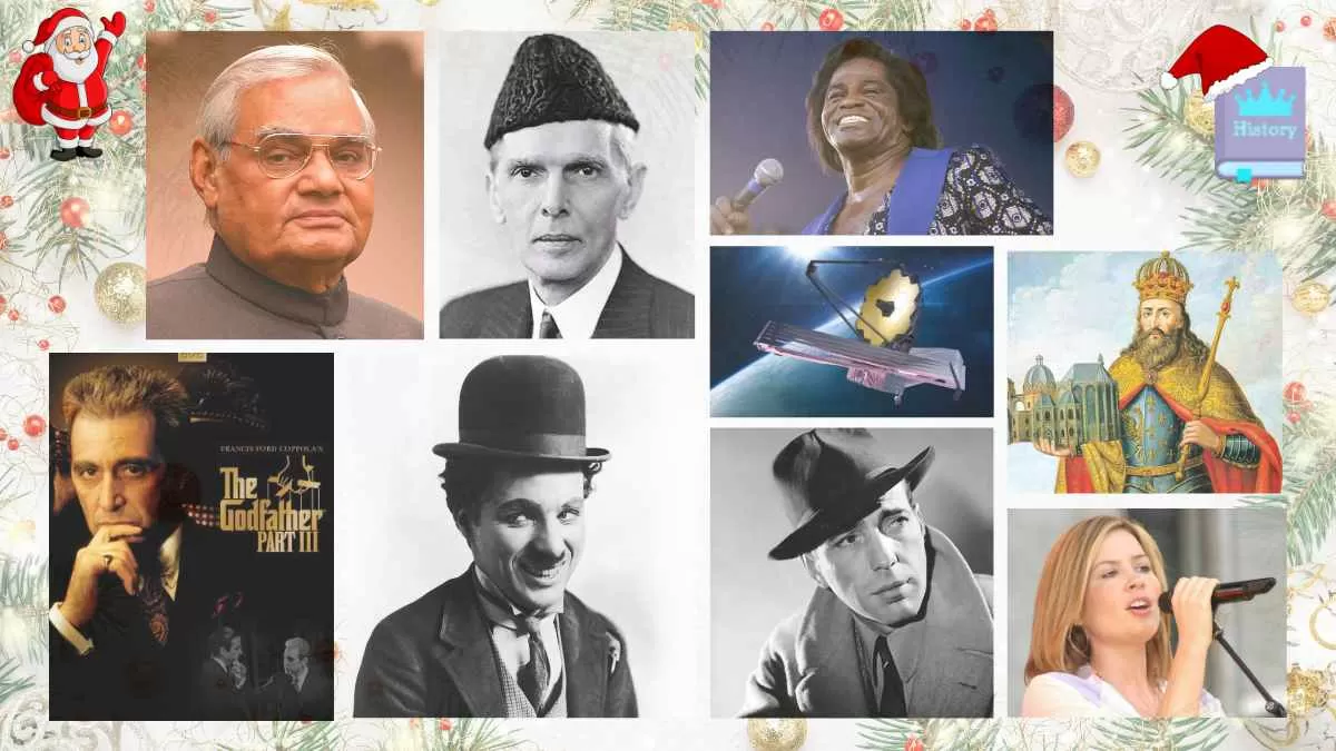 This day in history (25 Dec): Christmas Day, Birth of Atal Bihari Vajpayee, Death of Charlie Chaplin
