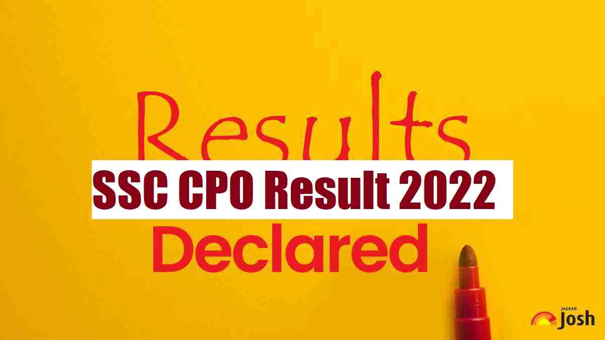 SSC CPO Result 2022