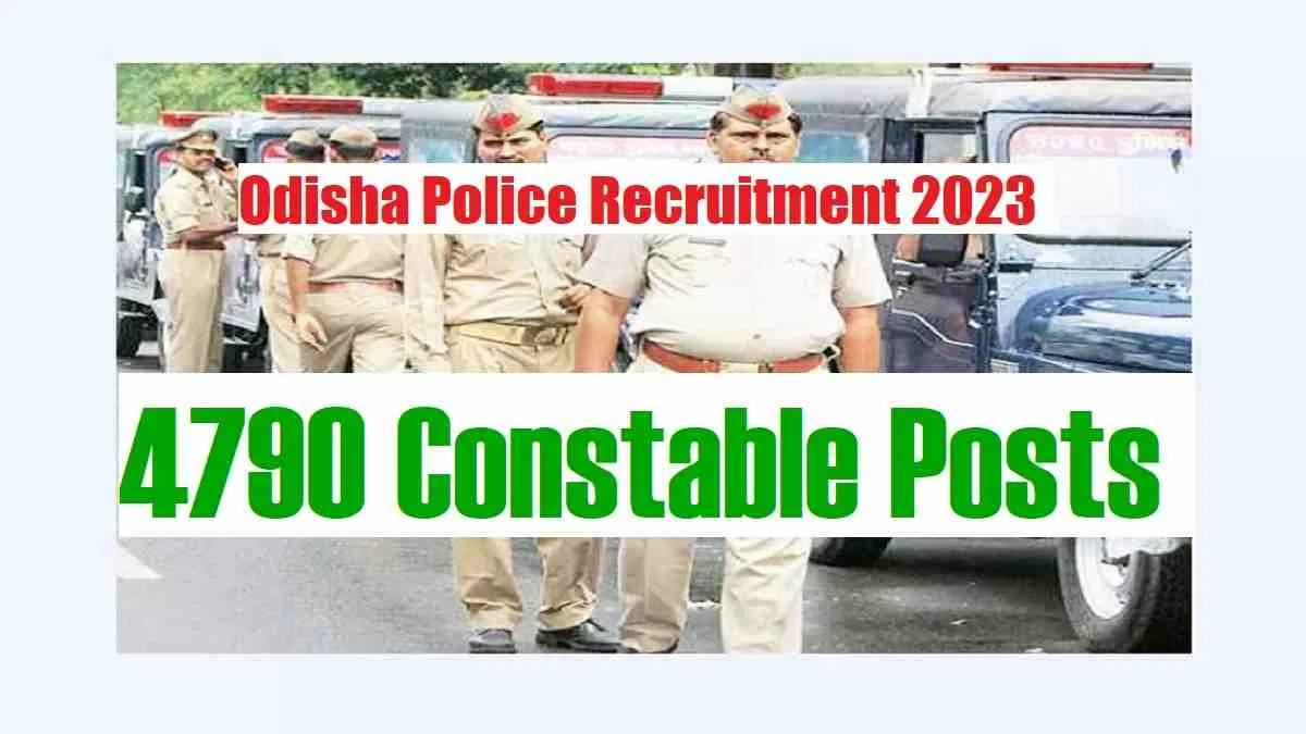 Odisha Police Recruitment 2023: Constable Apply Online Begin From ...