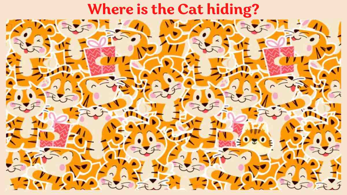 Brain Teaser IQ Test: Can You Find The Cat Hiding Among The Tigers In 11 Seconds?