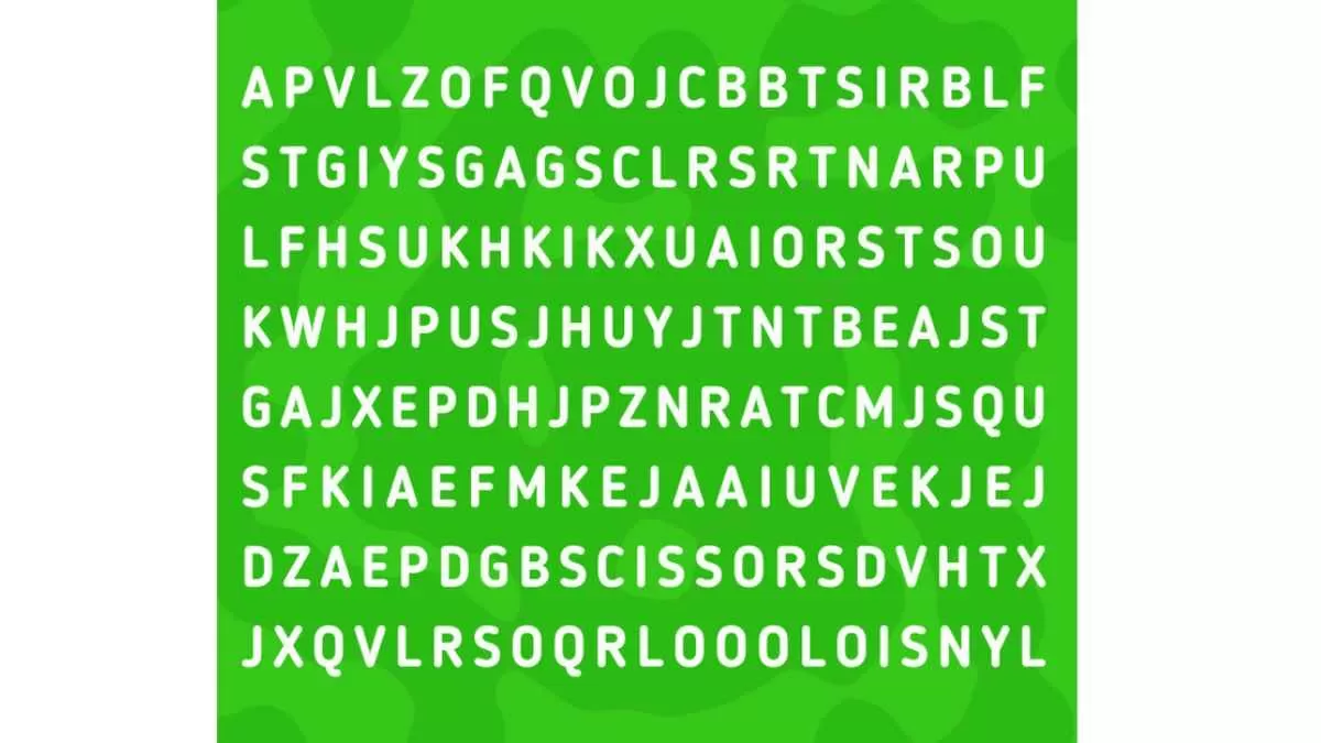 Spot the word 'SCISSOR'