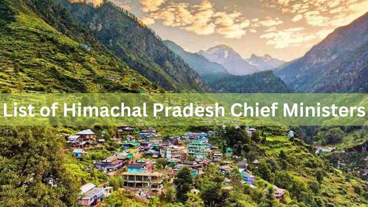 List of Himachal Pradesh Chief Ministers