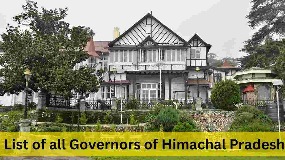 List of all Governor of Himachal Pradesh