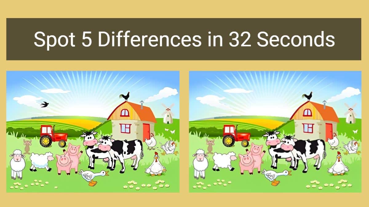 Spot The Difference: Can you spot 5 differences in 32 seconds?