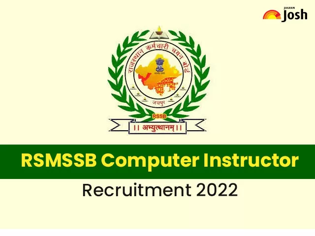 RSMSSB Computer Instructor Recruitment 2022