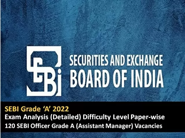 SEBI Grade A 2022 Exam Analysis Difficulty Level, Post-wise Exam Review