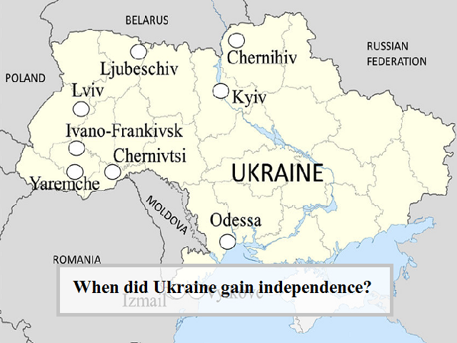 When did Ukraine gain independence from the Soviet Union?