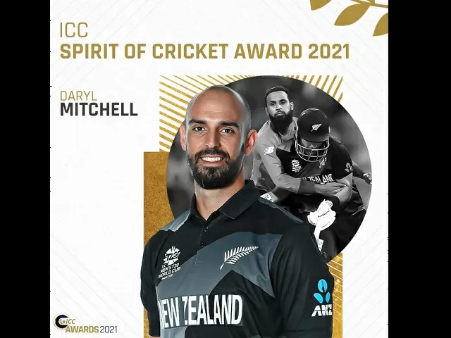 New Zealand's Daryl Mitchell wins ICC Spirit of Cricket Award 2021 
