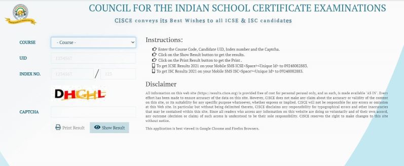 ISC Result 2021 Checking Window