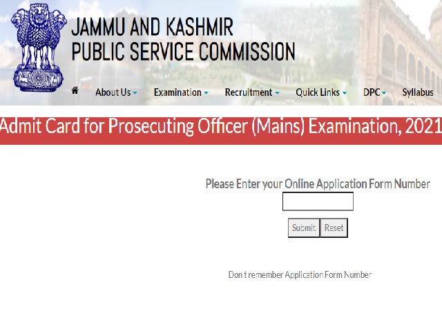 JKPSC PO 2021 Main Admit Card Released on jkpsc.gov.in, Exam on 14 February, Here's Direct Link