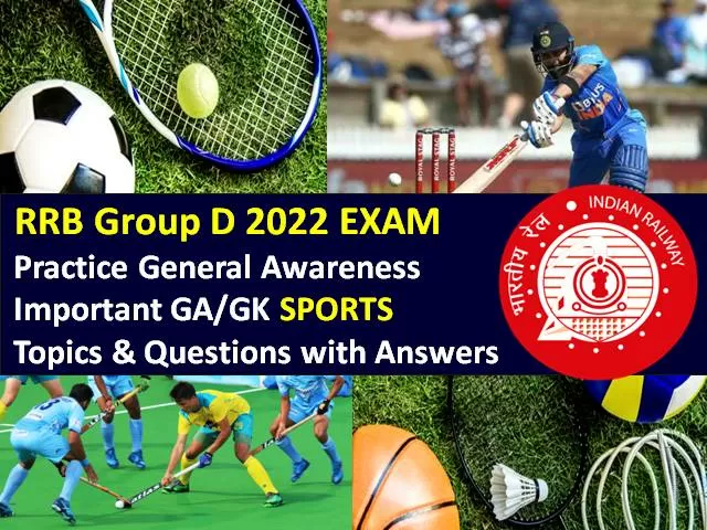 RRB Group D 2022 Exam Important Sports Topics/Questions with Answers