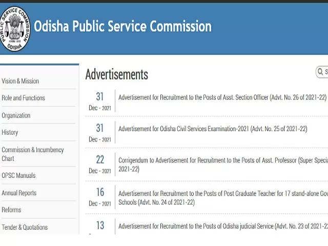 OPSC Odisha Civil Service Exam 2021