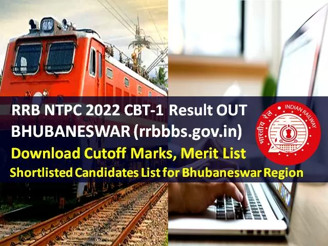 RRB NTPC Bhubaneswar Result OUT 2022 rrbbbs gov in CEN 01 2019 