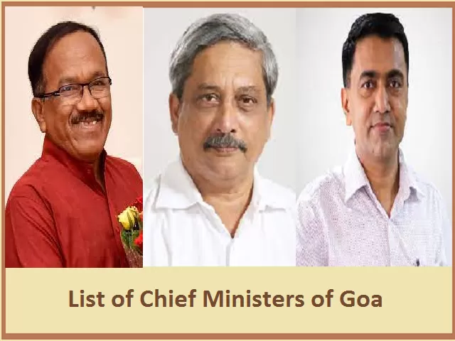 List of Chief Ministers of Goa 
