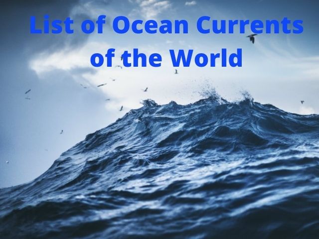 List of Ocean Currents of the World