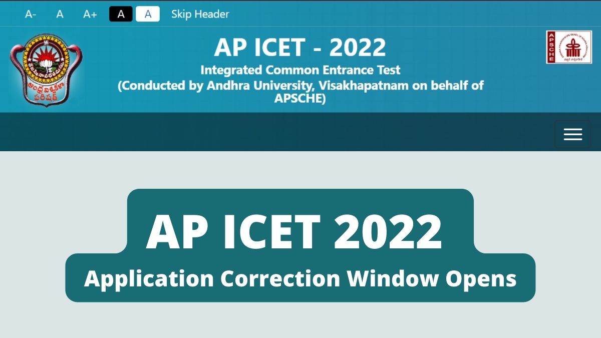 AP ICET 2022 Application Correction Window Opens, Edit Mistakes, Make