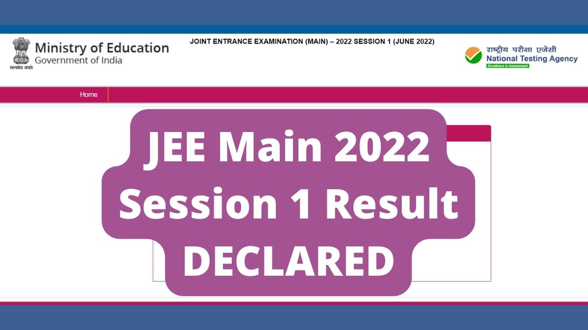 Jee Main Result Declared Nta Jee Main Result Released At Jeemain Nta Nic In Get