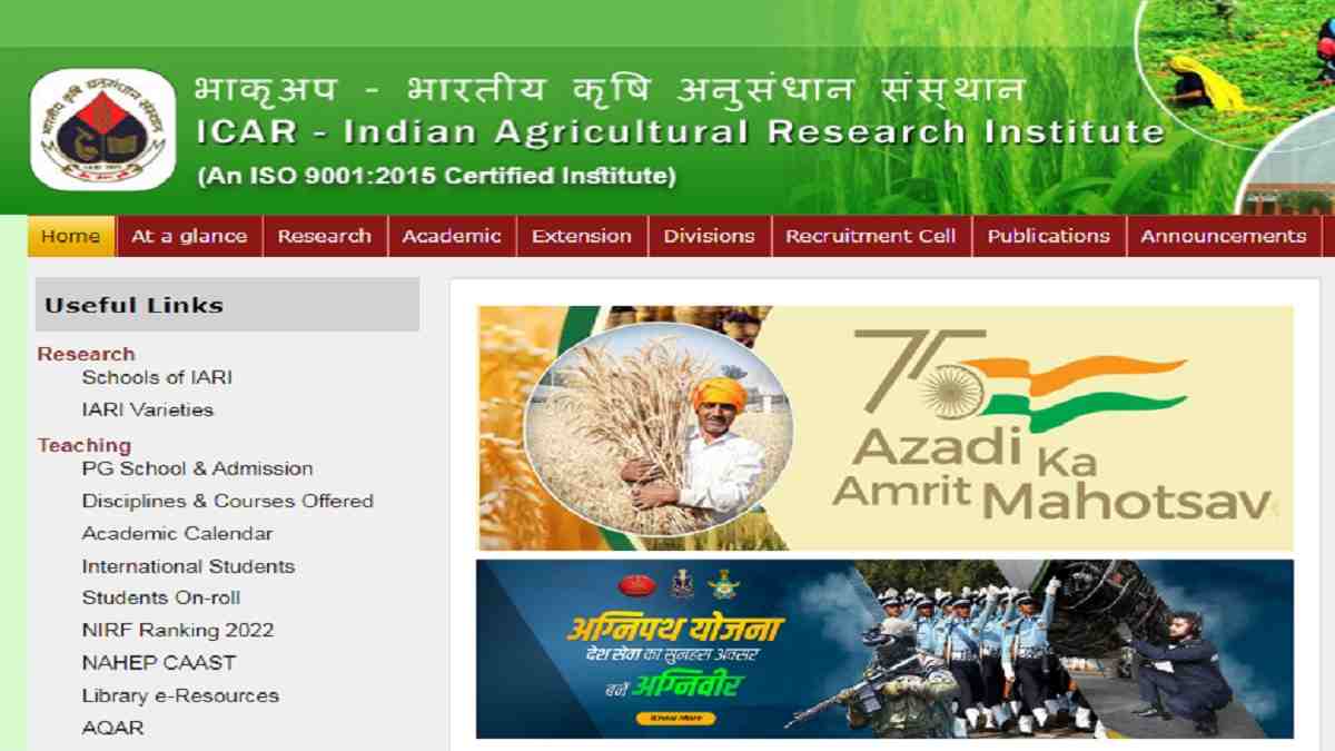 ICAR IARI Assistant Prelims Exam Date 2022 (Released)@iari.res.in, Download  Schedule 