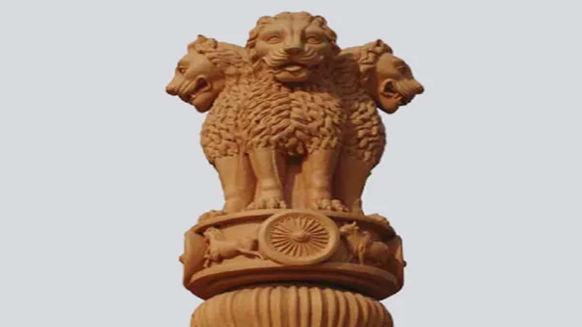 Collectible India Small Wooden Decorative Ashok Pillar National Emblem  India Ashoka Stambh Statue Showpiece Home Office