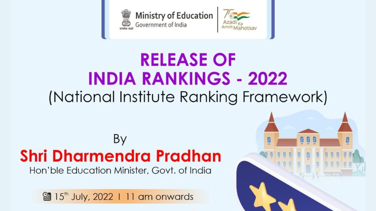 NIRF Rankings 2022: Education Minister Dharmendra Pradhan To Release ...