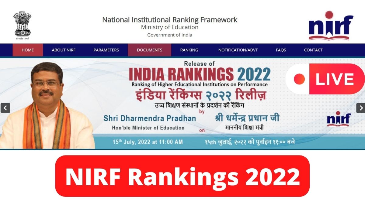 NIRF Rankings 2022 (Released) LIVE IIT Madras retains Top Spot, IIM