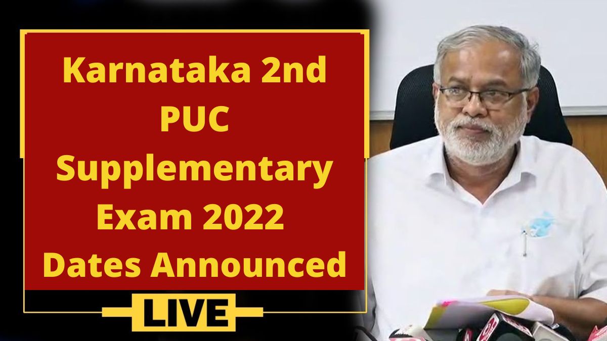 Karnataka PUC Supplementary Exam 2022 Dates
