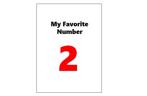 My Favorite Number is 2 Personality