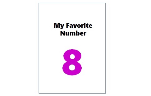 My Favorite Number is 8 Personality